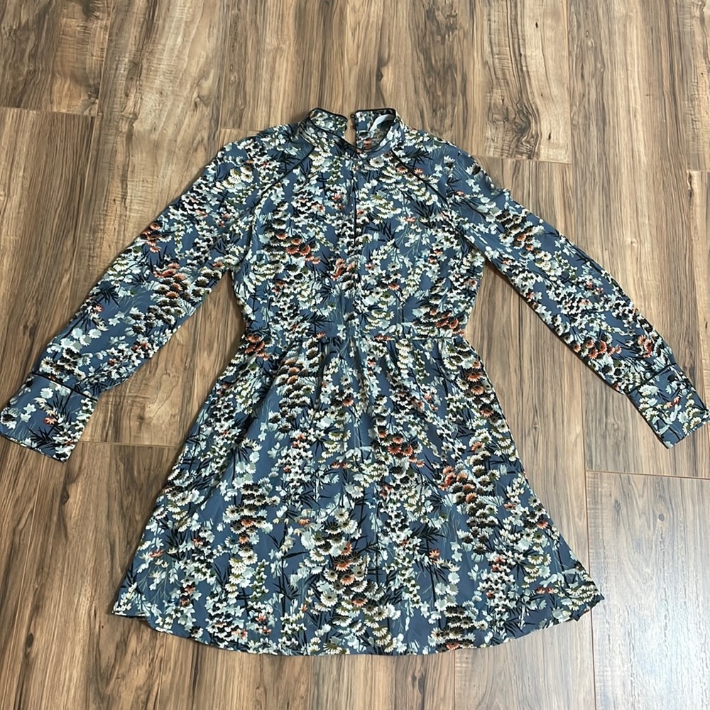 Zara floral viscose dress